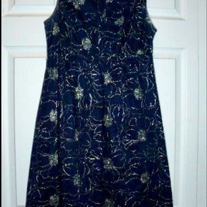 ESSENTIALS by ABS Navy Blue Dress Gold Threading